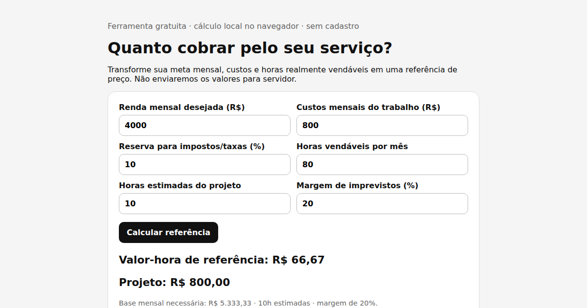 Precifica Serviço screenshot 1
